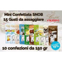 Mini confettata Crispo: 15 gusti di confetti Snob in 10 astucci da 150 g