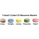 Kit Macarons Maxtris 5 gusti 5 colori 25 pz
