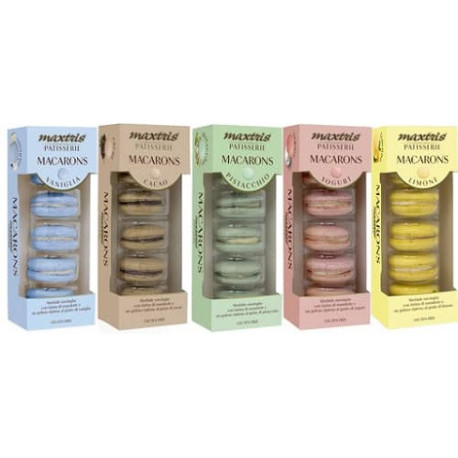 Kit Maxtris Macarons: set di 25 macarons in 5 gusti e 5 colori