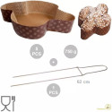 Kit spillone 62 cm con 5 stampi colomba in carta forno calandrata da 750 g