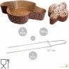 Kit spillone 62 cm con 5 stampi colomba in carta forno calandrata da 750 g Kit spillone 62 cm con 5 stampi colomba in carta forno calandrata da 750 g