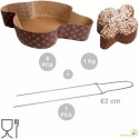Kit spillone 62 cm con 5 stampi colomba in carta forno calandrata per colombe dal peso di 1 Kg