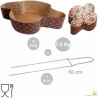 Kit spillone 50 cm con 5 stampi colomba in carta forno calandrata per colombe dal peso di 1,5 Kg Kit spillone 50 cm con 5 stampi colomba in carta forno calandrata per colombe dal peso di 1,5 Kg