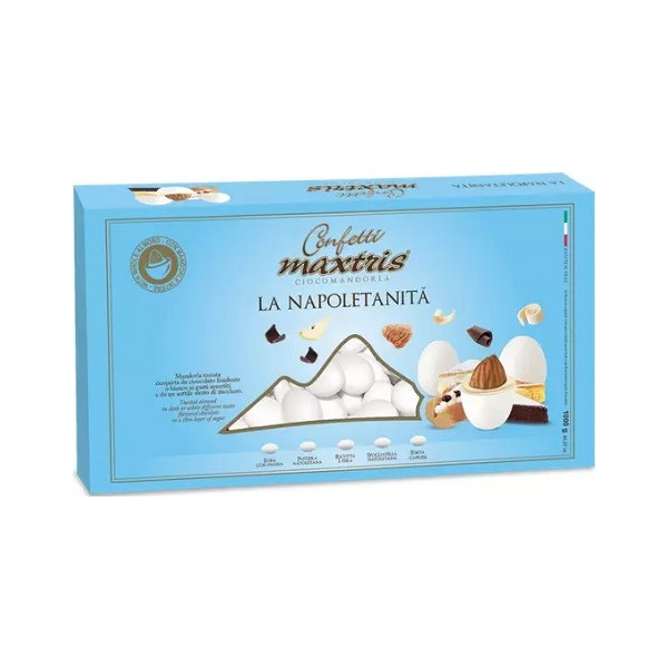 Maxtris La Napoletanità confetti bianchi ai gusti assortiti frutta e pasticceria napoletana 1 Kg