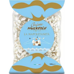 Twist Maxtris la Napoletanità confetti bianchi incartati in busta da 1 Kg