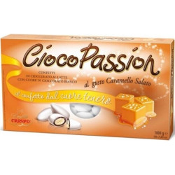 Ciocopassion caramello salato: confetti bianchi Crispo 1 Kg