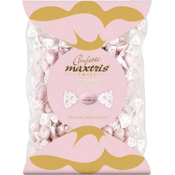 Busta Twist Maxtris Rosa Nascita confetti rosa incartati in busta da 1 Kg