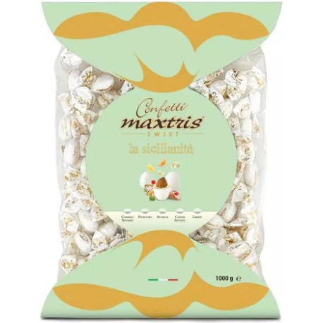 Twist Maxtris La Sicilianità confetti bianchi incartati in busta da 1 Kg