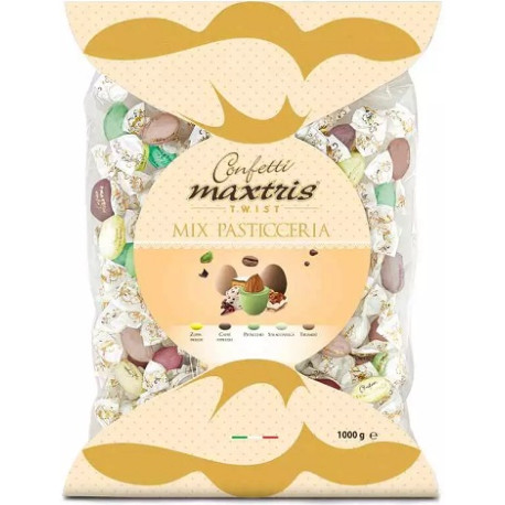 Twist Maxtris Mix Pasticceria confetti colorati ai gusti assortiti di pasticceria in busta da 1 Kg