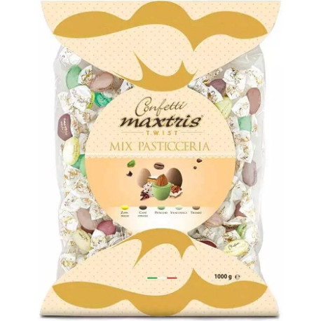 Twist Maxtris Mix Pasticceria confetti colorati ai gusti assortiti di pasticceria in busta da 1 Kg Twist Maxtris Mix Pasticceria confetti colorati ai gusti assortiti di pasticceria in busta da 1 Kg