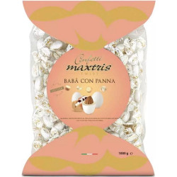 Twist Maxtris Babà con Panna confetti bianchi incartati in busta da 1 Kg