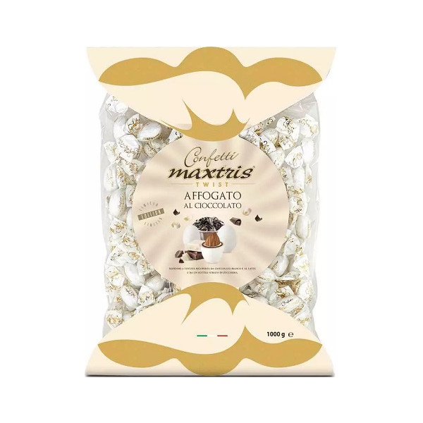 Twist Maxtris Affogato al Cioccolato confetti bianchi incartati in busta da 1 Kg