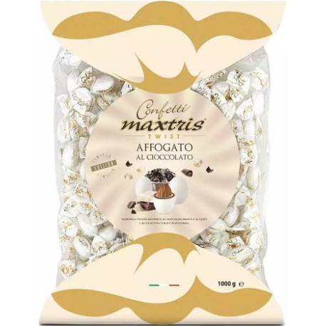 Twist Maxtris Affogato al Cioccolato confetti bianchi incartati in busta da 1 Kg