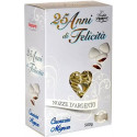 Confetti Cuoricini Mignon Argento 500 g: confetti al cioccolato a dorma di piccoli cuoricini argento di Crispo