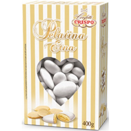 Confetti alla Mandorla Pelatina Etna bianchi in confezione da 400 g Confetti alla Mandorla Pelatina Etna bianchi in confezione da 400 g