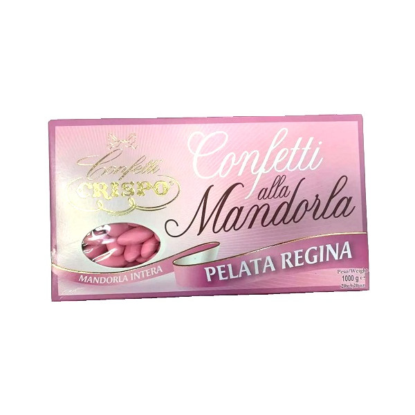 Confetti alla mandorla intera pelata regina rosa 1 Kg Crispo confetti rosa alla mandorla