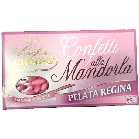 Confetti alla mandorla intera pelata regina rosa 1 Kg Crispo confetti rosa alla mandorla Confetti alla mandorla intera pelata regina rosa 1 Kg Crispo confetti rosa alla mandorla