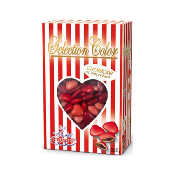 Selection Color Cuoricini Mignon Rosso Crispo 500 g confetti rossi sfumati