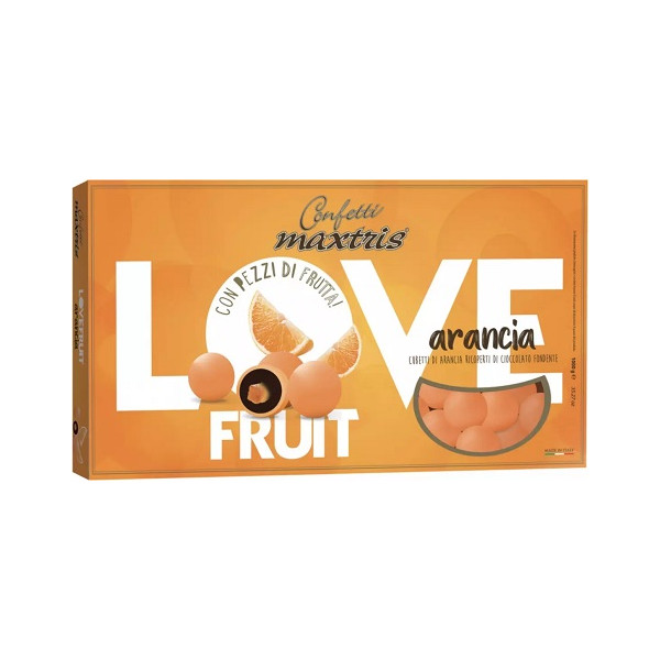 Love Fruit Arancia confetti arancioni tondi alla frutta Maxtris 1 Kg