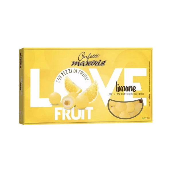 Love Fruit Limone confetti gialli tondi alla frutta Maxtris 1 Kg