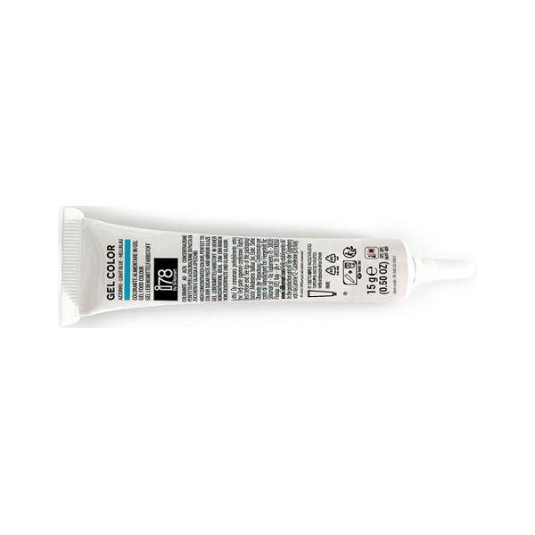 Colorante in gel azzurro, Foodgrade Gel Color Light Blue Silikomart, tubetto in plastica 15 g