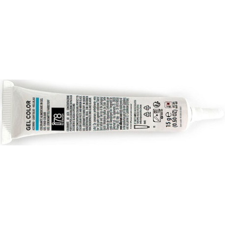 Colorante in gel azzurro, Foodgrade Gel Color Light Blue Silikomart, tubetto in plastica 15 g Colorante in gel azzurro, Foodgrade Gel Color Light Blue Silikomart, tubetto in plastica 15 g