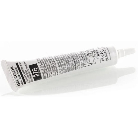 Colorante in gel nero, Foodgrade Gel Color Black Silikomart, tubetto in plastica 15 g Colorante in gel nero, Foodgrade Gel Color Black Silikomart, tubetto in plastica 15 g