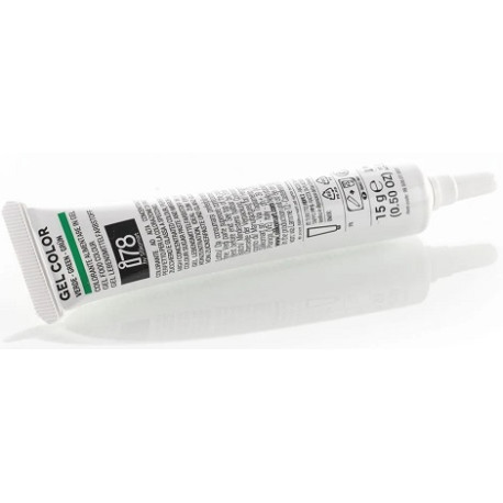 Colorante in gel verde, Foodgrade Gel Color Green Silikomart, tubetto in plastica 15 g. Colorante in gel verde, Foodgrade Gel Color Green Silikomart, tubetto in plastica 15 g.