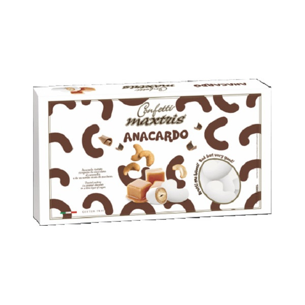 Maxtris Anacardo e Caramello confetti bianchi 1 Kg