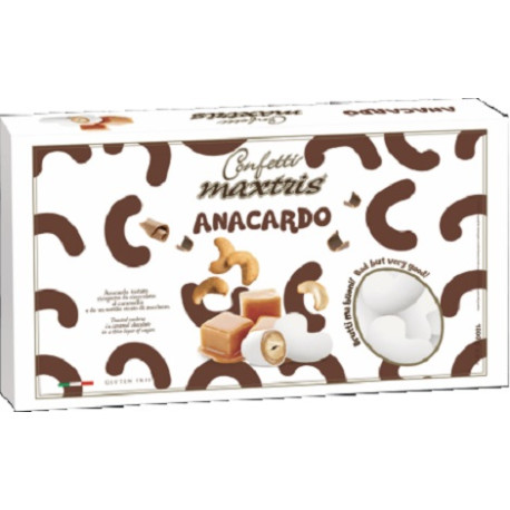 Maxtris Anacardo e Caramello confetti bianchi 1 Kg Maxtris Anacardo e Caramello confetti bianchi 1 Kg