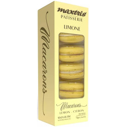 Macarons Maxtris Giallo gusto Limone in confezione da 5 macarons