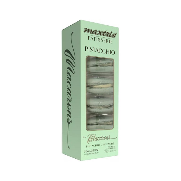 Macarons Maxtris Verde gusto Pistacchio in confezione da 5 macarons