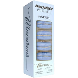 Macarons Maxtris Azzurro gusto Vaniglia in confezione da 5 macarons
