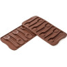 Choco Spoon Silikomart; stampo in silicone per 7 cucchiaini da caffè in cioccolato Choco Spoon Silikomart; stampo in silicone per 7 cucchiaini da caffè in cioccolato