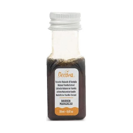 Estratto naturale liquido di vaniglia bourbon del Madagascar 20 ml di Decora Estratto naturale liquido di vaniglia bourbon del Madagascar 20 ml di Decora