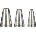 Set 10 cornetti lisci in acciaio inox dal diametro 4 a 18 mm Decora