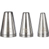 Set 10 cornetti lisci in acciaio inox dal diametro 4 a 18 mm Decora Set 10 cornetti lisci in acciaio inox dal diametro 4 a 18 mm Decora