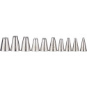 Set 10 cornetti stella francese in acciaio inox dal diametro 4 a 18 mm Decora
