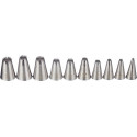Set 10 cornetti stella francese in acciaio inox dal diametro 4 a 18 mm Decora