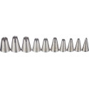 Set 10 cornetti stella francese in acciaio inox dal diametro 4 a 18 mm Decora
