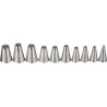 Set 10 cornetti stella francese in acciaio inox dal diametro 4 a 18 mm Decora