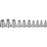 Set 10 cornetti stella francese in acciaio inox dal diametro 4 a 18 mm Decora Set 10 cornetti stella francese in acciaio inox dal diametro 4 a 18 mm Decora