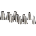 Set 10 cornetti lisci in acciaio inox dal diametro 4 a 18 mm Decora