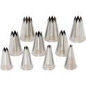 Set 10 cornetti stella in acciaio inox di ø4 a ø18 mm Decora