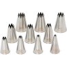 Set 10 cornetti stella in acciaio inox di ø4 a ø18 mm Decora