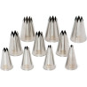 Set 10 cornetti stella in acciaio inox di ø4 a ø18 mm Decora Set 10 cornetti stella in acciaio inox di ø4 a ø18 mm Decora