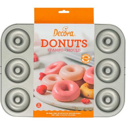 Teglia Donuts per ciambelline da 7 cm in acciaio antiaderente Decora