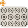 Teglia Donuts per ciambelline da 7 cm in acciaio antiaderente Decora Teglia Donuts per ciambelline da 7 cm in acciaio antiaderente Decora