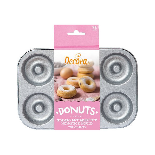 Teglia Donuts per ciambelle da 7,5 cm in acciaio antiaderente Decora