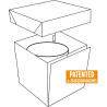 Scatola quadrata per dolci con coperchio 20,5x20,5xh15 cm in cartoncino bianco Decora Scatola quadrata per dolci con coperchio 20,5x20,5xh15 cm in cartoncino bianco Decora